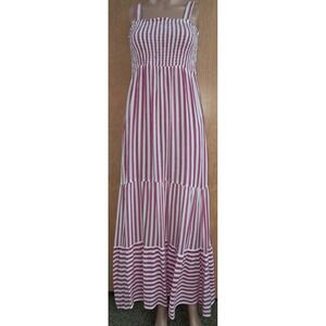 Raviya Women's Pink‎ and White Striped Cover-Up Dress Size Sm with Pockets